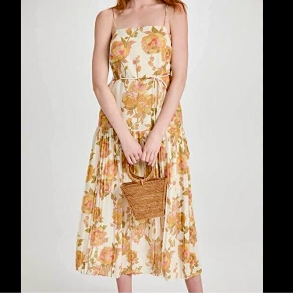 Rebecca Taylor Wild Peonies Floral Midi Dress  FALL HOLIDAY / WEDDING GUEST 🍁🦃